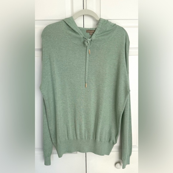 Lilla P Sage Green Hooded Sweatshirt with Relaxed Fit-Size Large - Picture 9 of 9